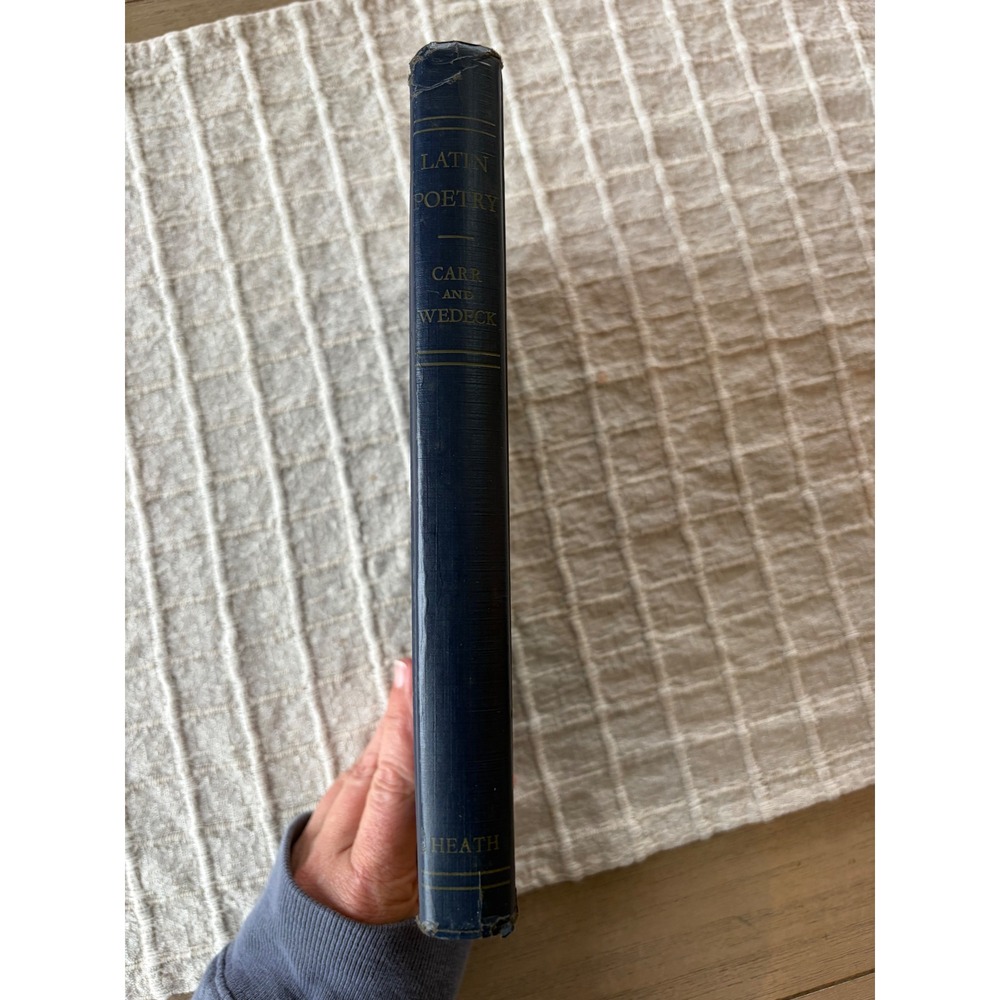 Latin Poetry Carr Wedeck 1940 DC Heath Vintage Hardcover Textbook Vergil Aeneid